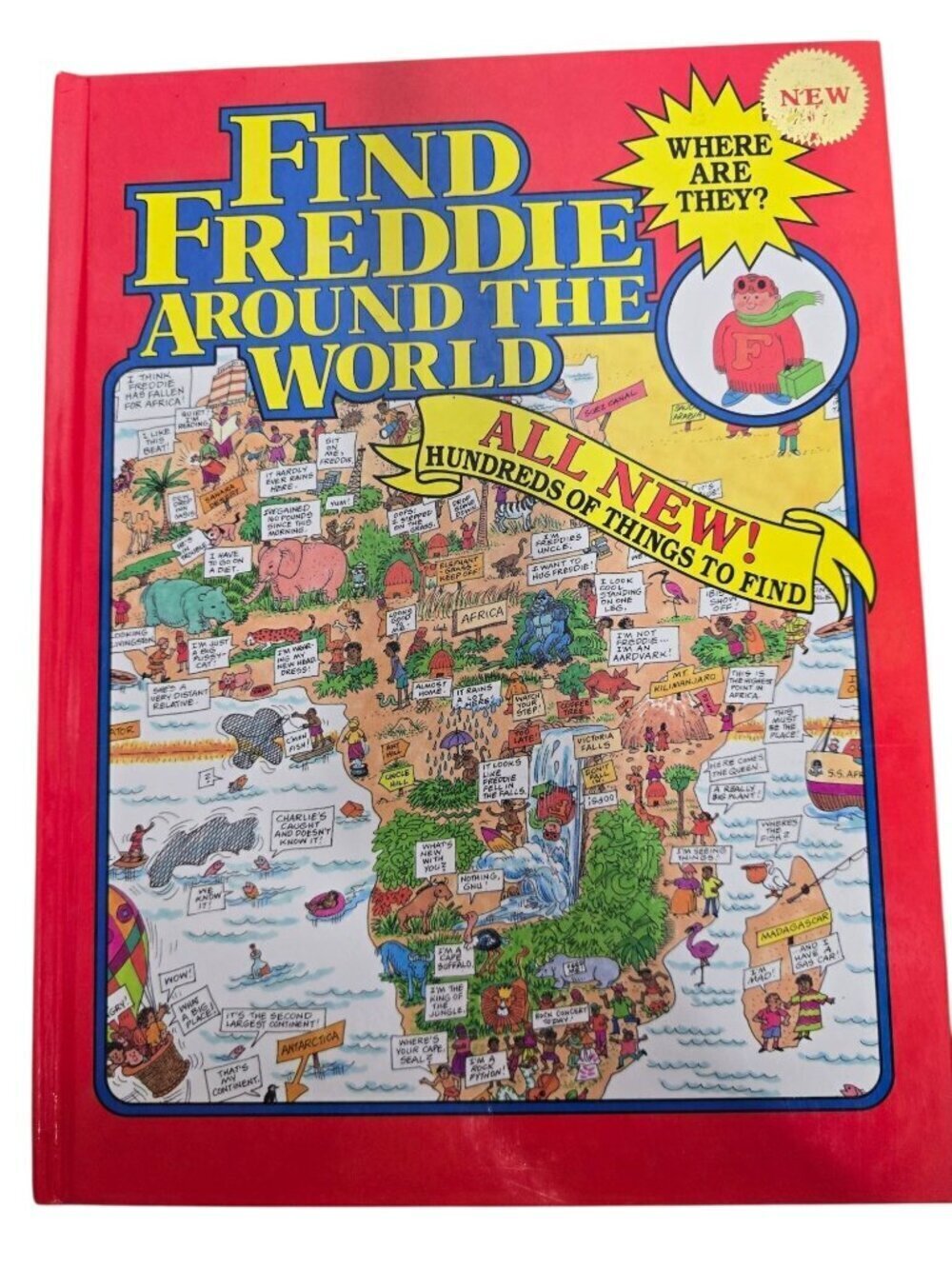 Vintage 90s Find Freddie Around the World Search and Find Book
